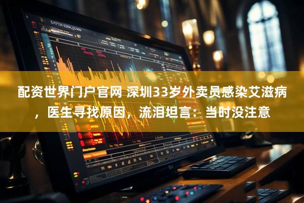 配资世界门户官网 深圳33岁外卖员感染艾滋病，医生寻找原因，流泪坦言：当时没注意